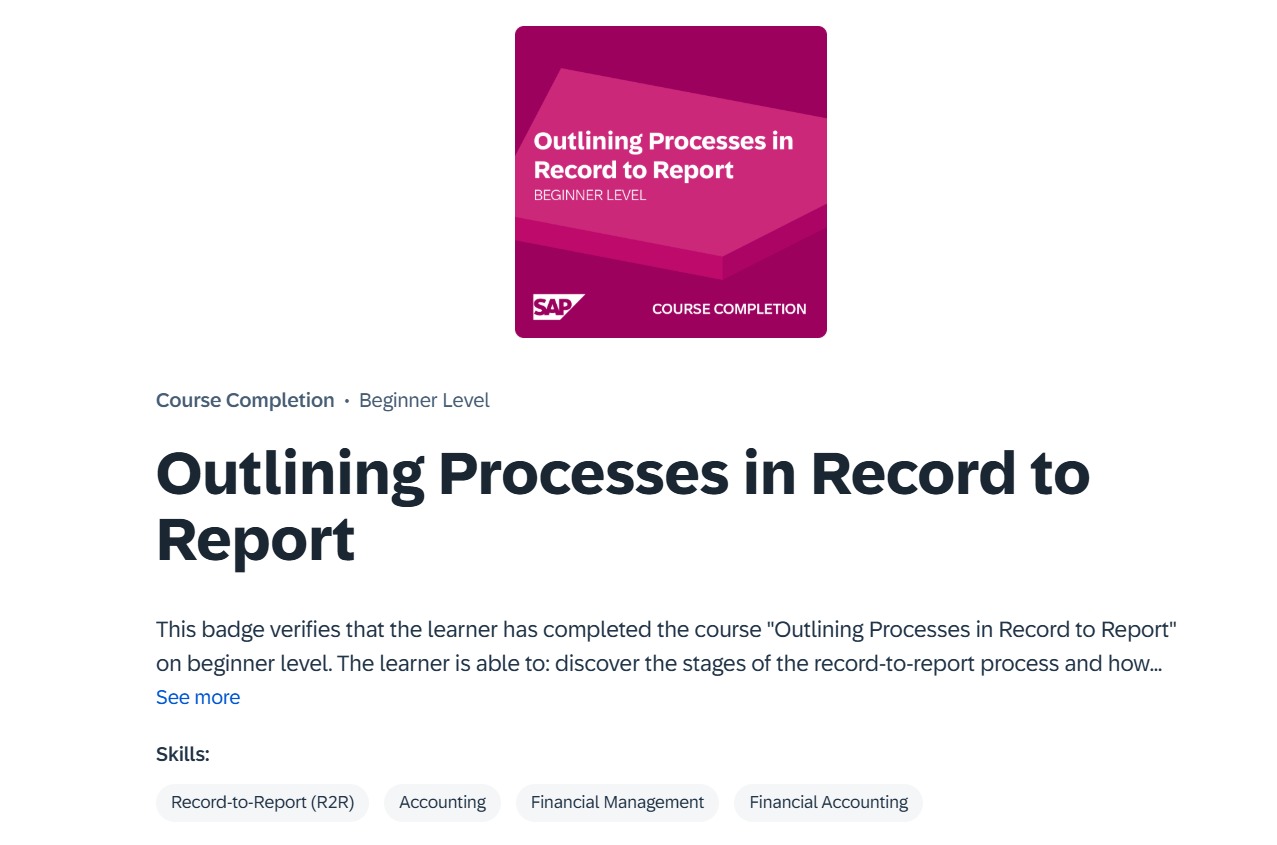 SAP Record to Report